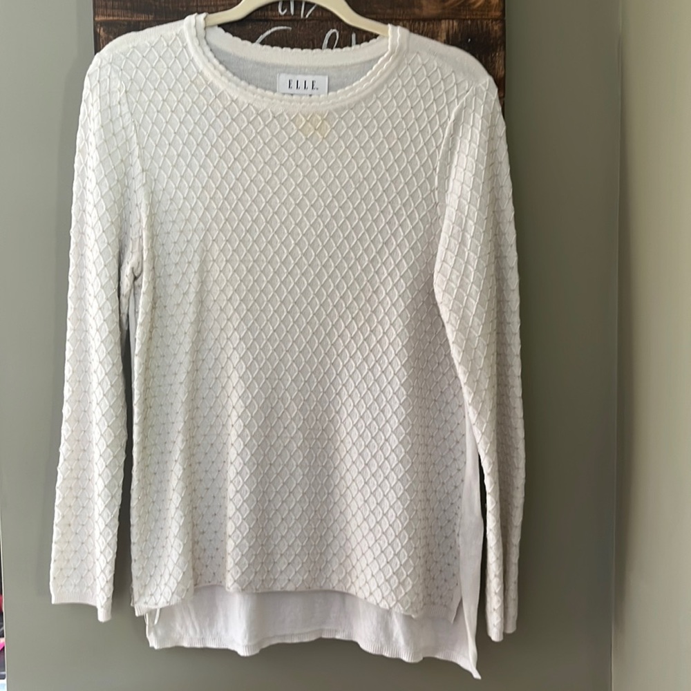 Elle Sweater, Gold & white size Medium